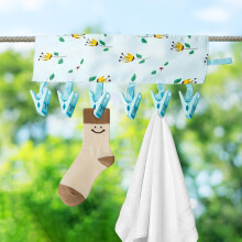 (B) Solid Color Portable Fabric Clothes Hanger For Business Trips Foldable Clothes Drying Clip For Wardrobe Socks Hats Storage Clothes Clip