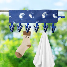 (D) Solid Color Portable Fabric Clothes Hanger For Business Trips Foldable Clothes Drying Clip For Wardrobe Socks Hats Storage Clothes Clip