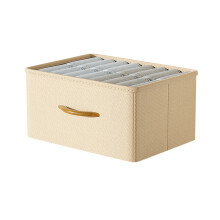 (D) Storage Box Household Wardrobe Layered Sorting Box Clothes Pants Fabric Art Drawer Folding Clothes Storage Box