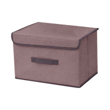 (COL) Cotton And Linen Cloth Covered Storage Box Clothing And Debris Storage Artifacts Household Daily Collapsible Washing Box
