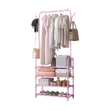 (C) Movable Assembled Shoe And Hat Rack Bedroom Wardrobe Hanging Bag Rack