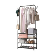(A) Movable Assembled Shoe And Hat Rack Bedroom Wardrobe Hanging Bag Rack