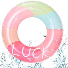 (E) GUBOOM Kids Swim Ring, Inflatable Pool Float, Durable Swimming Tire, Air Mattress Swim Ring for Children Ages 5-9