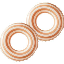 (orange) 2 Pack Inflatable Swim Rings, Air Mattress Pool Float for Kids Teens, Summer Swimming Party Lounger