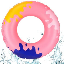(D) GUBOOM Kids Swim Ring, Inflatable Pool Float, Durable Swimming Tire, Air Mattress Swim Ring for Children Ages 5-9