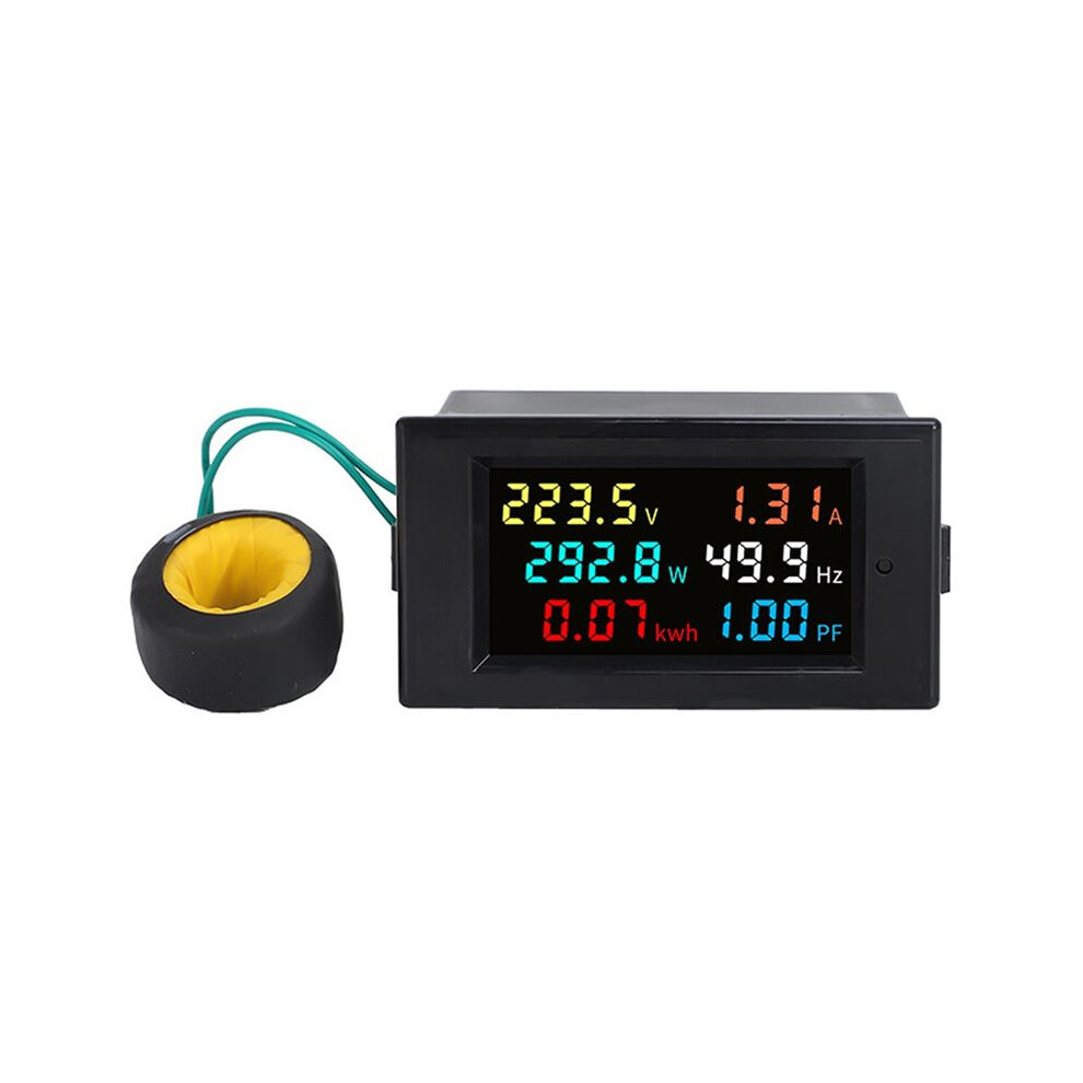 100A Lcd Digital Panel Wattmeter Meter With Voltage And Current Display Frequency Indicator Ac 200V-450V 6033435432294