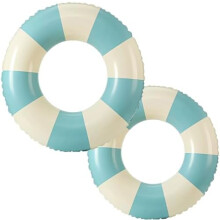 (Himmelblau) 2 Pack Inflatable Swim Rings, Air Mattress Pool Float for Kids Teens, Summer Swimming Party Lounger