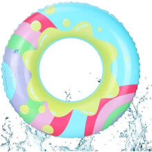 (G) GUBOOM Kids Swim Ring, Inflatable Pool Float, Durable Swimming Tire, Air Mattress Swim Ring for Children Ages 5-9