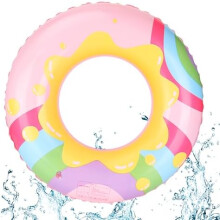 (F) GUBOOM Kids Swim Ring, Inflatable Pool Float, Durable Swimming Tire, Air Mattress Swim Ring for Children Ages 5-9