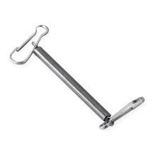Spring with 2 Clips Used Singly or in Combination to Hold Rabbit