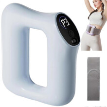 (Blue) Multifunctional Full-Body Fascia Ring, 8-Speed Massager Gun for Muscle Knot Recovery, Deep Tissue Massage for Body Waist Legs