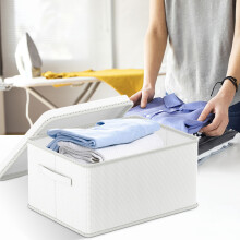 (A) Clothes Sorting And Storage Box, Large Size Clothes Storage Box, PVC Foldable Wardrobe Sorting Box, Household Storage Box