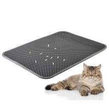 Kattenbakmat met dubbele laag, urinebestendige kattenbakmat voor kattenbakken, zacht EVA-materiaal, antislip, waterdicht en spatwaterdicht.