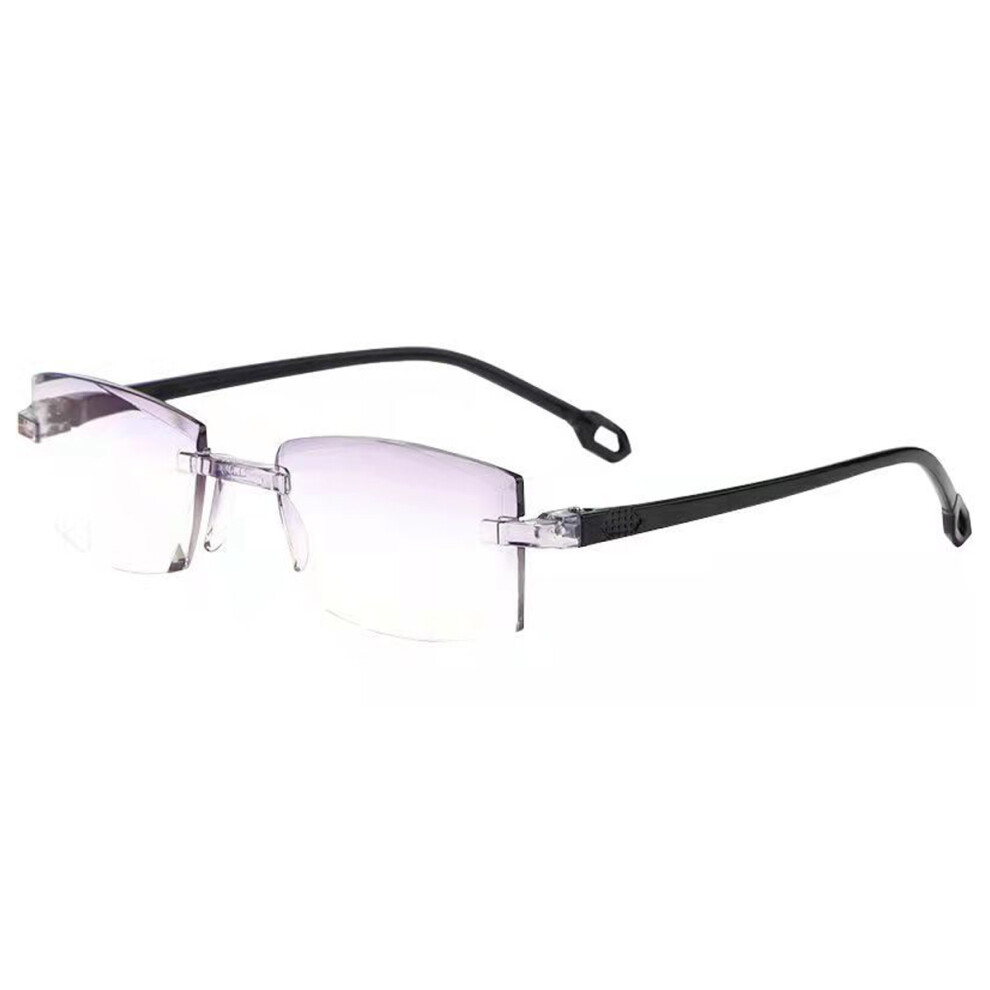 Light Thin And Design Reading Glasses, Frameless Reader With Progressive Far And Near Smart Zoom, Comfortable Weight Eyewear Featuring Easy To