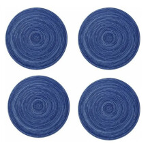 Round Placemats for Dining Tables, Braided Cotton Table Mats Heat Resistant Non-Slip Washable, Woven Table Mats with Elegant Design for Kitchen