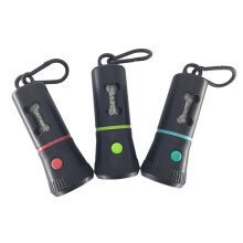 Dog Poop Bag Dispenser with LED Flashlight Cleaning Waste