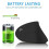 RYRA Ergonomic Vertical Mouse 2.4G Wireless Left-Handed Computer 6 Buttons 1600 DPI 4