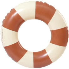 (Braun) Inflatable Swimming Ring for Adults, Pool Float Air Mattress, Large Inflatable Pool Lounger, Summer Pool Party Float Tube