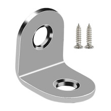 (1pc 20mm, Silver) 90 Degree L-Shape Bracket Corner Brace Set, Stainless Steel Corner Brackets for Shelves Wood Furniture Cabinet Table Drawer