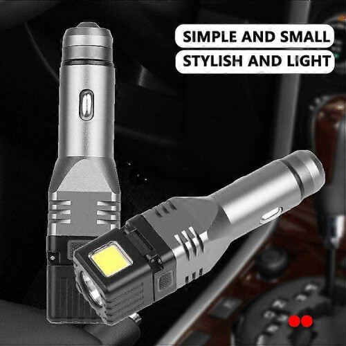 XPG+COB Flashlight Portable Safety Hammer Foldable Car Rechargeable Flashlight Battery 2