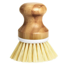 (Without A Rope) Kitchen-Bamboo Washing Pot Brush Gentle Soft Bristles Versatile Scrubber Sparkling Clean Home