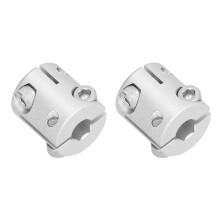 2 Stück Aluminiumlegierung Wellenkupplung D-Form zu Sechskantloch 6 mm/8 mm