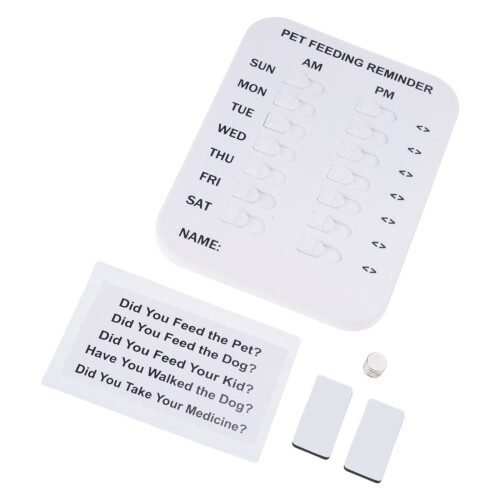 Dog Feeding Reminder Magnet Indicator Chart Prevent-Two rows