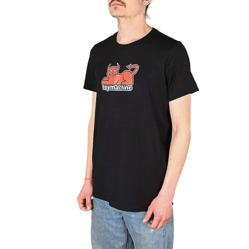 (XL,Black)Toy Machine Devil Cat S/S T-Shirt - Black 1