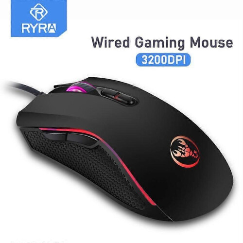 RYRA 3200DPI Ergonomic Wired Gaming Mouse USB Computer Mouse Gaming RGB Mause Gamer 1