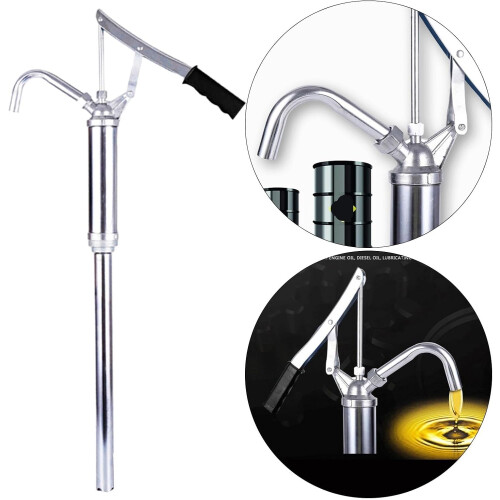 Lever Action Barrel Drum Pump For Other WaterBased Media General Purpose HeavyDuty Silver 1