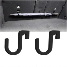 (2pcs Single Hook, Black) Car Umbrella Hooks 2Pcs Bag Holder Multifunctional Hanger Universal Organizer for Automotive Trunk