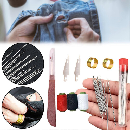 37PCS Sewing Tool Set, Needles Thread Hand Repair Tools, DIY Hand Made Craft Set 1