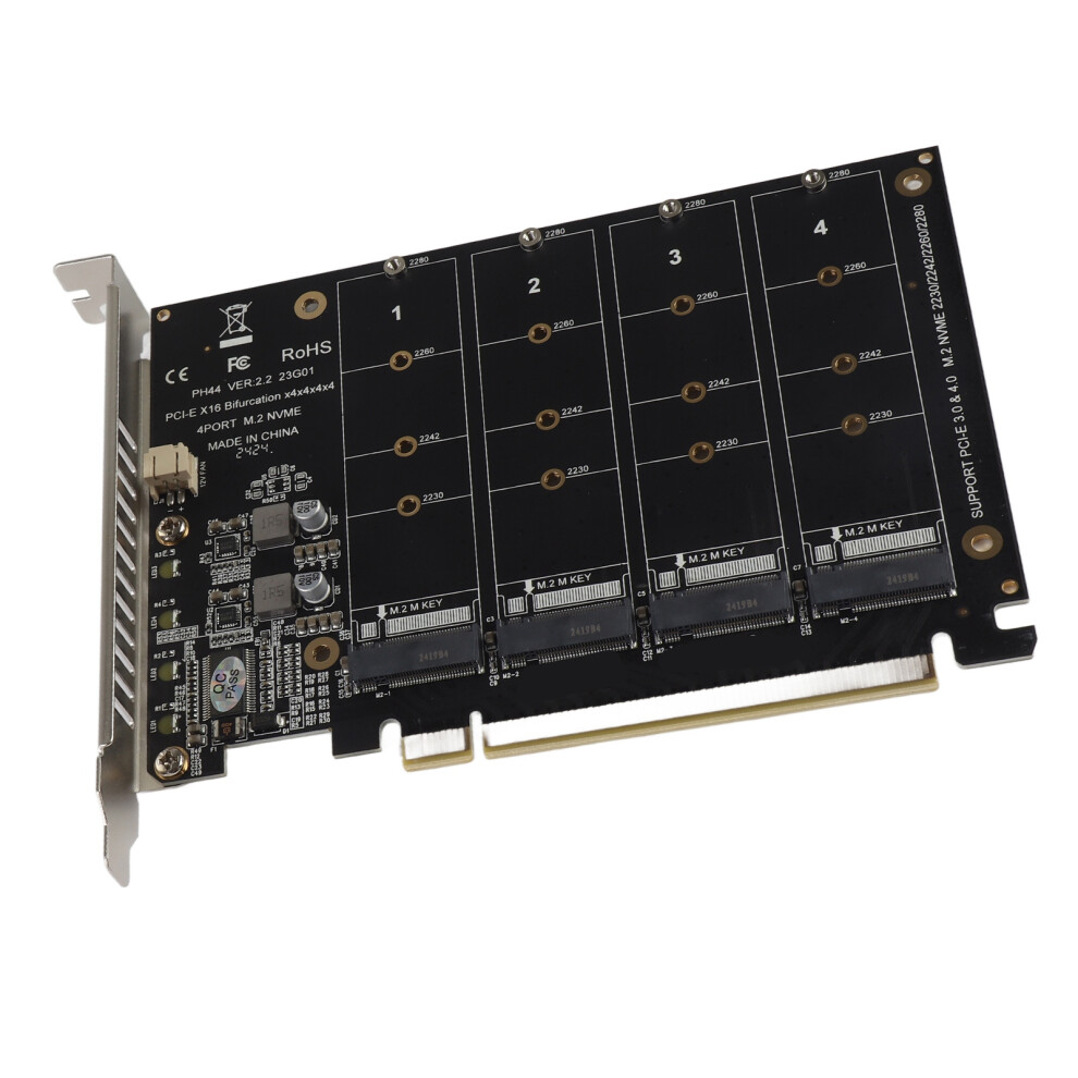 Adapterkarte 4 Port M.2 Nvme Ssd Zu Pcie X16 M Key 7011774485682