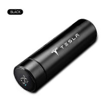 (Black) Large Capacity 304 Stainless Steel Vacuum Thermal Flask Thermos For tesla model 3 model X model s model Y Car Accessories