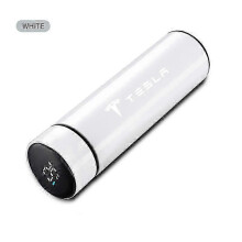 (White) Large Capacity 304 Stainless Steel Vacuum Thermal Flask Thermos For tesla model 3 model X model s model Y Car Accessories
