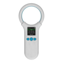 (White) Pet Microchips Scanners Rechargeable EMID Microchips Reader Scanners 1.44 Screen Display ISO11784 / ISO11785 / FDX-B White