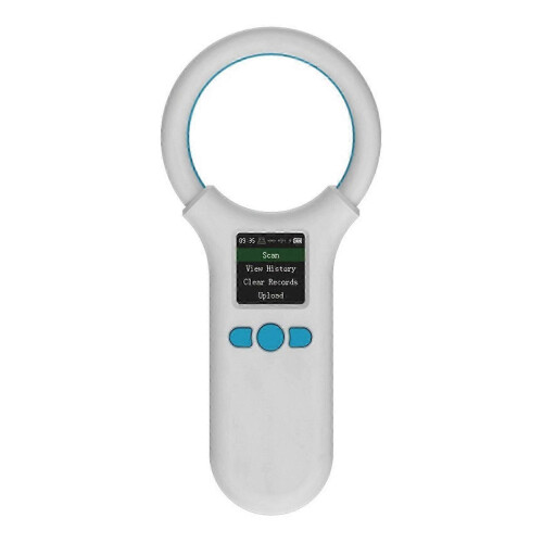 (White) Pet Microchips Scanners Rechargeable EMID Microchips Reader Scanners 1.44 Screen Display ISO11784 / ISO11785 / FDX-B White