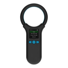 (Black) Pet Microchips Scanners Rechargeable EMID Microchips Reader Scanners 1.44 Screen Display ISO11784 / ISO11785 / FDX-B White