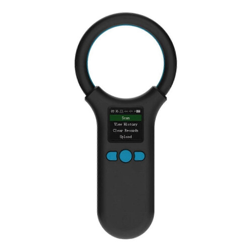 (Black) Pet Microchips Scanners Rechargeable EMID Microchips Reader Scanners 1.44 Screen Display ISO11784 / ISO11785 / FDX-B White