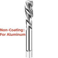 (UNF 10-32-LH) 1PCS HSSE American Left Spiral Fluted Tap For aluminum/Tin TC50 Coated Machine UNC UNF UNS 2-56 4-40 1/4 5/16 Screw Thread Tap