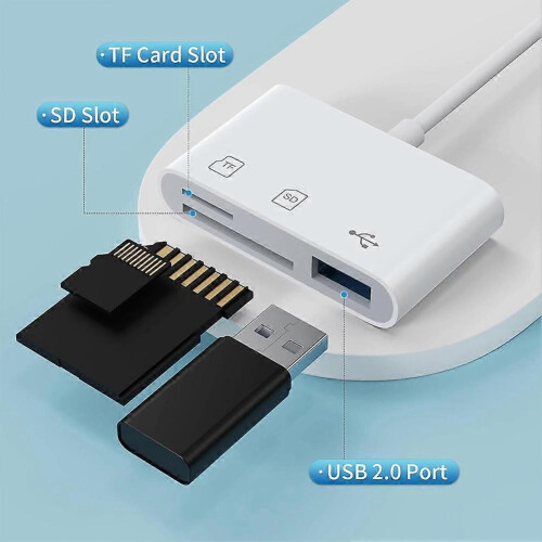 Type-C OTG Card Reader USB 3.0 SD/TF Memory Card Adapter for iPhone Android Camera & PC 2