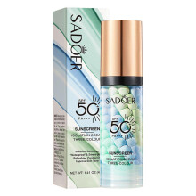 SADOER 3-in-1 Color Correcting Primer SPF50 Sunscreen & Oil Control Makeup Base Cream, One Step Color Corector Serum Primers