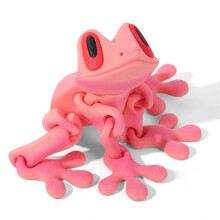 (B) Posable Frog Fridge Magnet 3D Printed Magnetic Frogs Toy Funny Refrigerator Magnets for Home Kitchen Office