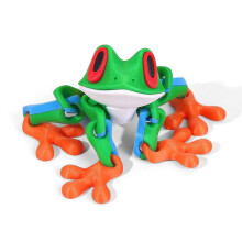 (U) Posable Frog Fridge Magnet 3D Printed Magnetic Frogs Toy Funny Refrigerator Magnets for Home Kitchen Office