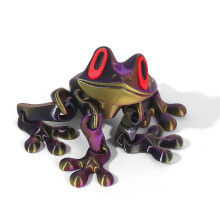 (N) Posable Frog Fridge Magnet 3D Printed Magnetic Frogs Toy Funny Refrigerator Magnets for Home Kitchen Office