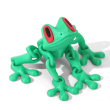 (R) Posable Frog Fridge Magnet 3D Printed Magnetic Frogs Toy Funny Refrigerator Magnets for Home Kitchen Office