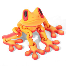 (D) Posable Frog Fridge Magnet 3D Printed Magnetic Frogs Toy Funny Refrigerator Magnets for Home Kitchen Office