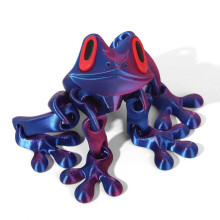 (O) Posable Frog Fridge Magnet 3D Printed Magnetic Frogs Toy Funny Refrigerator Magnets for Home Kitchen Office