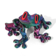 (K) Posable Frog Fridge Magnet 3D Printed Magnetic Frogs Toy Funny Refrigerator Magnets for Home Kitchen Office