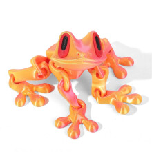 (G) Posable Frog Fridge Magnet 3D Printed Magnetic Frogs Toy Funny Refrigerator Magnets for Home Kitchen Office